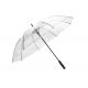 PVC Straight Clear Dome Shaped Umbrella Automatic Open Arc 42 Inch 8 Ribs