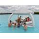 Cutom Design Inflatable Water Leisure Platform With Tent Water Amusement Equipment Floating Island