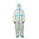 Hospital EN14126 Type4/5/6 Disposable MP Chemical Coverall With Blue Tape