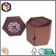 Brown Color Printing Matte Lamination Gift Box; Luxury Hexagon Style Paper Box