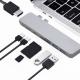 7 in 1 Dual USB to  Hub For MacBook Pro 2018 with video thunderbolt 3 card reader pd charging and USB 3.0 ports