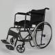 Elderly Care Folding Steel Wheelchair With Solid Castor And Rear Wheel