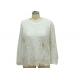Fashionable Dressy Ladies Casual T Shirts White Long Sleeve Lace Top OEM Service