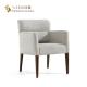 Dried Solid Wood Fabric Gray Upholstered Dining Chairs H860mm For Hotel