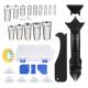 6 In 1 Silicone Caulking Tools Kit 25Pcs Caulk Nozzle Applicator Removal Tool with Scraper/Nozzle Silicone Gasket