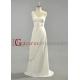 2013 A-line One shoulder Small Train Pleated Flowers Chiffon Ivory Bridal dresses BDGD1016