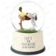 Custom snoopy woodstock cartoon glass snow globe anniversary gift souvenir water globe snow ball