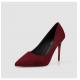 Suede PU Women Pointed Toe Pumps 80mm heel polished tailoring