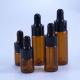 Cosmetics 10ml 15ml 20ml Brown Glass Dropper Bottle For Essential Oil