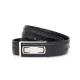 Genuine Leather Mens Automatic Belt Stainless Steel Rachet Buckle