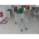 Baby Capsule Anti Theft Supermarket Shopping Carts 210L With Clear  Powder Coating