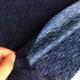 Blue Cationic Polyester Single Jersey Fabric Spandex Waffle Knit