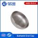 ASME B16.9 Stainless Steel Grooved End Pipe Fittings Buttweld End Cap ASTM A403 WP304 for Grooved Pipe Connections