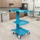 Dental Clinic Tool Cart Heavy Design Metal Mobile Instrument Trolley Hot Sell Grey Color Medical Mobile Delivery Cart