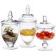 Multipurpose Set Of 3 Clear Glass Jars For Kitchen