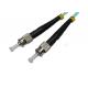 Black FTTH simplex ST Fiber Optic Connector with Ferrule , PC / UPC