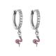 Animal Zircon Snake Shape Earrings Micro Silver Plated Crystal Hoop Earrings