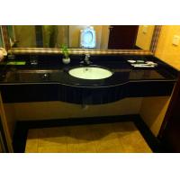 Black Galaxy Granite Prefab Vanity Tops High Polish With Single Sink