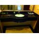 Black Galaxy Granite Prefab Vanity Tops High Polish With Single Sink