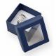 Luxury Small Cardboard Gift Boxes Gift Ring Packaging 50x50x32mm With Clear Window