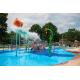 Customized Fiberglass Water Park Pouring Bucket And Galvanized Steel Water Curtain