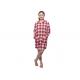 Long Sleeve Woman Cotton Y / D Check Flannel Pyjamas With Lurex Sleepwear