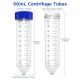 Conical Centrifuge Tubes 50mL, EO Sterile Polypropylene Leak-Proof Screw Caps, Graduated and Write Marks