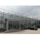 3m - 6m Side Height Agricultural Glass Greenhouse With Cooling Pad Fan System