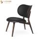Luxury European Modern Leisure Chair Fabric Solid Wood Frame L65cm