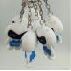 Personalized Vivo Cellphone Brand 3d Soft PVC Keychain With Cartoon White Cat Shaped