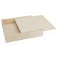 Large Unfinished Wood Box Personalized Natural Color Storage Tray, Wooden Tray With Lid OEM Service