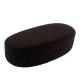 Black Leather Wrapped Clamshell Metal Glasses Case Big Sized