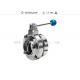 DONJOY quality sanitary stainless steel 304 / 316L DN 50 Butterfly Valves Single Weld and DIN male threded connection