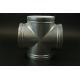 Silver Lined 4 way elbow pipe fitting Ductile iron Grooved