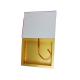 Book Shape Structure Gold Color Cardboard Material Moon Cake Food Packing Paper Box Printing with Gold Ribbon