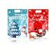 Christmas Stand Up Pouch With Handle, Snack Zipper Packaging Bag With Window