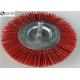 Abrasive Nylon Wire Wheel Brush 1.4mm Wire Diameter Red Colour For Polishing