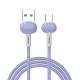 Type C Android USB 2.0 Charging Cable Liquid TPE Macaron 2m 3A