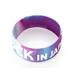 swriled and logo deboss-filled wide promotional products free silicone bracelets