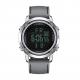 Black Silicone Round Digital Watch , Waterproof Digital Watches For Men