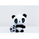 Super Soft Fabric Panda Cute Plush Dolls Black / White Color PP Cotton Filling