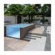 Coffee Color Wood Plastic Board Luxury Acrylic Prefabricated Swimming Pool 1500KGS