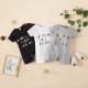 Baby 100% cotton overall romper Summer new children's short sleeve cloth Baby Letters Printing jumpsuit bodysuit