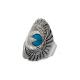 Thai Silver Eagle Vintage Style Men's Ring with Turquoise (R6030809)