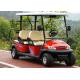 Red Color 4 Seater Golf Cart Electric Car , Electric Street Legal Vehicles