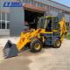 articulated loader 1.5ton small wheel backhoe loader with joystick ac cab