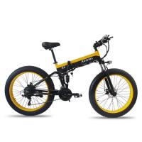 1kw Fat Tire Folding Electric Bike , Carbon Fiber E Bike 45km Electric Mode