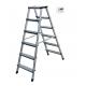 Portable Aluminum Step Stool 6 Step Aluminum Platform Step Ladder