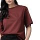 Quick Dry Short Sleeves 100% Cotton Loose Fit Slim T-Shirt for Women Custom Printing