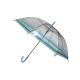 Cute Full Coverage Clear Dome See Through Umbrella Poe Fabric Transparent Material